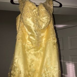 yellow wedding dress
